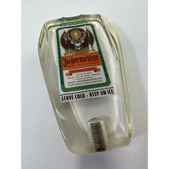 JAGERMEISTER Advertising Clear Acrylic Draft Beer Tap Handle Made In Germany - Picture 1 of 7